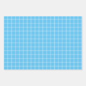 パステルピンクイエローブルーとホワイトシンプレイド ラッピングペーパーシート (正面3)