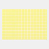 パステルピンクイエローブルーとホワイトシンプレイド ラッピングペーパーシート (正面2)