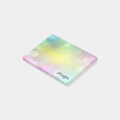 パステルピンクイエローDIY名パーソナライズされた ポストイット (アングル)