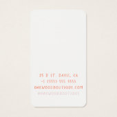 パステルピンクイヤリングジュエリーディスプレイカード (裏面)