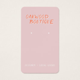 パステルピンクイヤリングジュエリーディスプレイカード