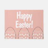 パステルピンクイースターエッグウェルカムマット ドアマット (正面)