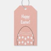 パステルピンクイースターバニーギフトラベル ギフトタグ (裏面)