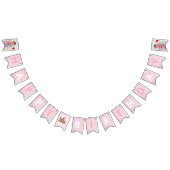 パステルピンクウィンターワンダーランドスノーフレーク バンティングフラッグ (全)