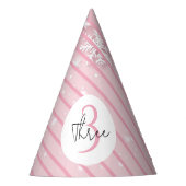 パステルピンクウィンターワンダーランドスノーフレーク パーティーハット (正面)