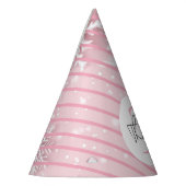 パステルピンクウィンターワンダーランドスノーフレーク パーティーハット (左)