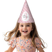 パステルピンクウィンターワンダーランドスノーフレーク パーティーハット