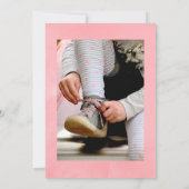 パステルピンクウォーター色の牡丹お祝いの生活 招待状 (裏面)