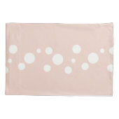 パステルピンクオフホワイトリボンかわいいツインバニーガール 枕カバー (裏面)