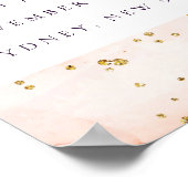 パステルピンクオレンジエイジ誕生日へようこそ ポスター (角)