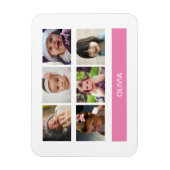 パステルピンクカスタムの写真 – パーソナライズされた マグネット (縦)