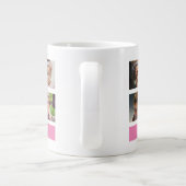 パステルピンクカスタムフォト-パーソナライズされた Pastel Pink Photo ジャンボコーヒーマグカップ (裏面)