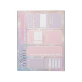 パステルピンクガーリークワイデイリープランナー ノートパッド (回転)