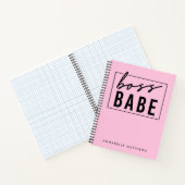 パステルピンクガールボスベイブビジネスオーナー ノートブック (内部)