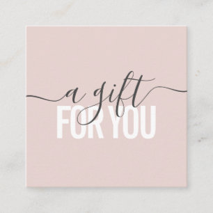 パステルピンクギフト証明書美しいサロンスクリプト 割引カード