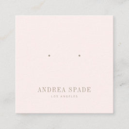 パステルピンククラシックジュエリーディスプレイスクウェア スクエア名刺