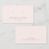 パステルピンククラシック&シックジュエリーディスプレイカード 名刺 (正面/裏面)