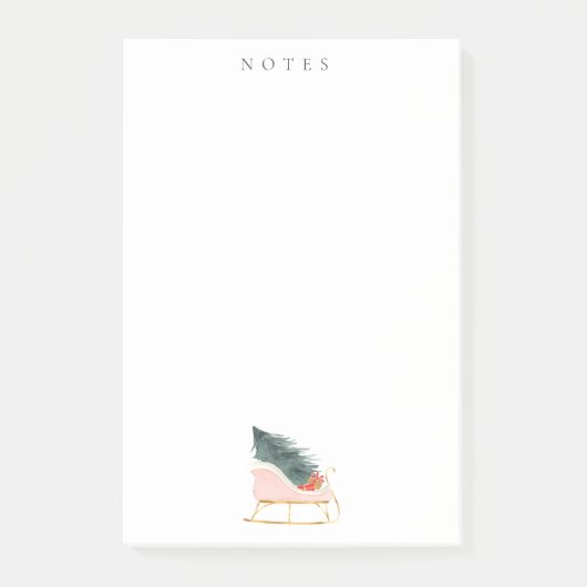 パステルピンククリスマススススススライホリデイ ポストイット (正面)