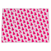 パステルピンククリスマスツリー抱き枕 ラージペーパーバッグ (正面)