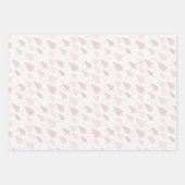 パステルピンククリスマスツリー ラッピングペーパーシート (正面3)