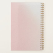 パステルピンクグラデーショパーソナライズされたン2025 プランナー手帳 (裏面)
