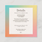 パステルピンクグラデーションレトロエレガントな結婚式 エンクロージャーカード (正面)