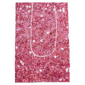 パステルピンクグリッター ミディアムペーパーバッグ (裏面)