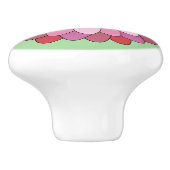 パステルピンクグリーンアジアンメダリオンフローラ セラミックノブ (側面)