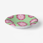 パステルピンクグリーンアジアンメダリオンフローラ ペーパーボウル (傾斜あり)
