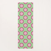 パステルピンクグリーンアジアンメダリオンフローラ ヨガマット (裏面)