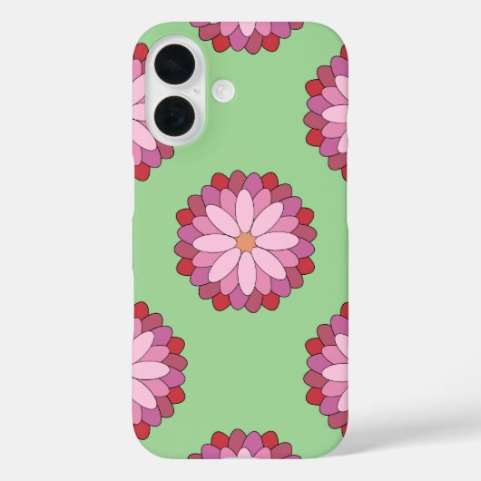 パステルピンクグリーンアジアンメダリオンフローラ Case-Mate iPhoneケース (裏面)