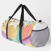 パステルピンクグリーンイエローパープル金ゴールドハート ダッフルバッグ (右コーナー)