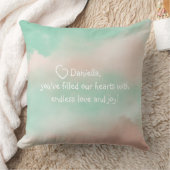 パステルピンクグリーンクラウドベビーガール子供部屋枕 クッション (ブランケット)