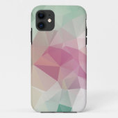 パステルピンクグリーン抽象芸術ピラミッドパターンアートカス Case-Mate iPhoneケース (裏面)