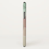 パステルピンクグリーン抽象芸術ピラミッドパターンアート Case-Mate iPhoneケース (裏面/右)