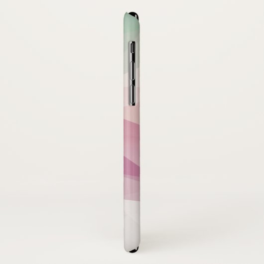 パステルピンクグリーン抽象芸術ピラミッドパターンアート Case-Mate iPhoneケース (裏面/左)