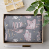 パステルピンクグレーホワイトかわいいベビーアイテム 薄葉紙 (ギフト)