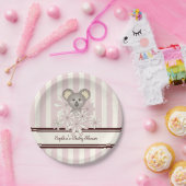 パステルピンクコアラ子供の誕生日/ガールベビーシャワー ペーパープレート (パーティー)