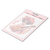 パステルピンクシュガースカルお気に入りのミールプランナー ノートパッド (アングル)