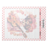 パステルピンクシュガースカルお気に入りのミールプランナー ノートパッド (正面)