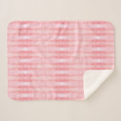 パステルピンクスオンホワイト シェルパブランケット (正面(横))