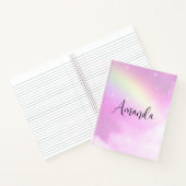 パステルピンクスカイとイエローレインボー ノートブック (内部)