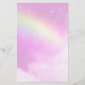 パステルピンクスカイとイエローレインボー 便箋 (裏面)
