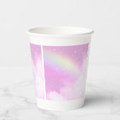 パステルピンクスカイとイエローレインボー 紙コップ (裏面)