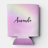 パステルピンクスカイとイエローレインボー 缶クーラー (裏面)