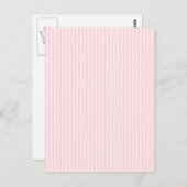 パステルピンクストライプキャンディ。 ポストカード (正面/裏面)