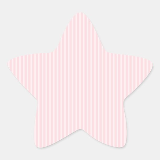 パステルピンクストライプキャンディ。 星シール (正面)