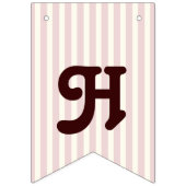 パステルピンクストライプクベビーかわいいコアラガール誕生日 バンティングフラッグ (第2の旗)