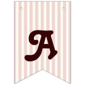 パステルピンクストライプクベビーかわいいコアラガール誕生日 バンティングフラッグ (第3の旗)