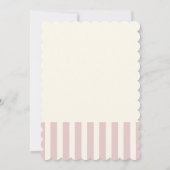 パステルピンクストライプベビーコアラツインガール誕生日 招待状 (裏面)